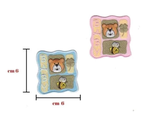 Iron-on fabric application item 7561 2 pieces