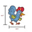 Iron-on fabric application item 8027 3 pieces