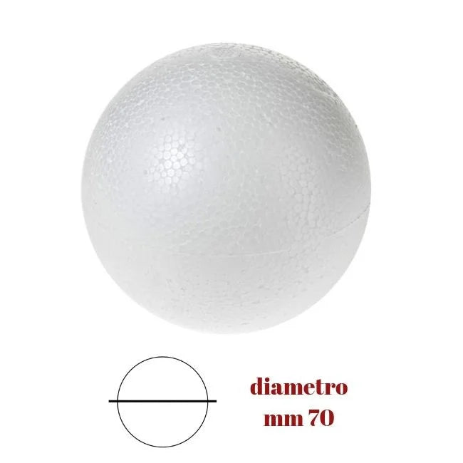 Sfera polistirolo ø mm 70 articolo 816/70 pezzi 25