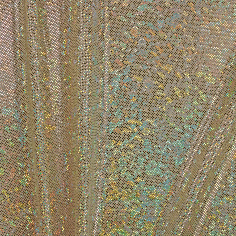 Lyrca fabric with rhinestone effect, h 150 cm, article Honey