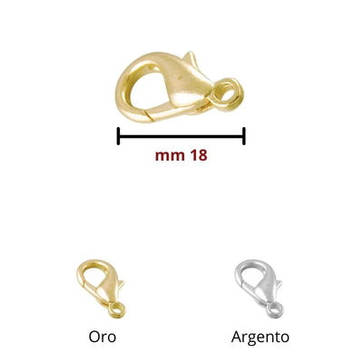 Lobster clasp necklace hook 18 mm item FF065
 24 pieces