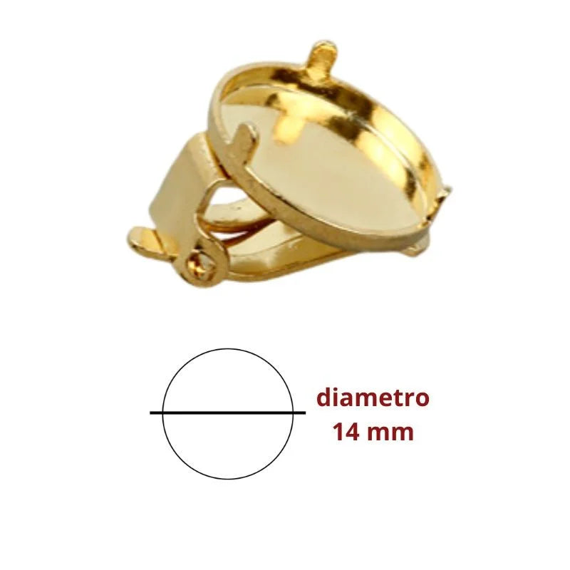 Clip earrings ø mm 14 item FF131 pairs 6
