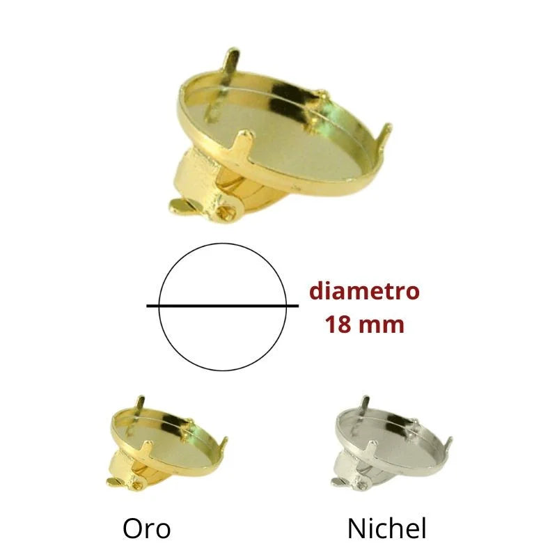 Clip earrings ø mm 18 item FF132 6 pairs