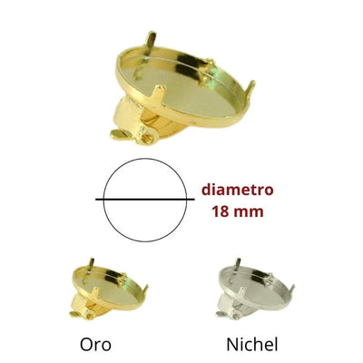 Clip earrings ø mm 18 item FF132 6 pairs