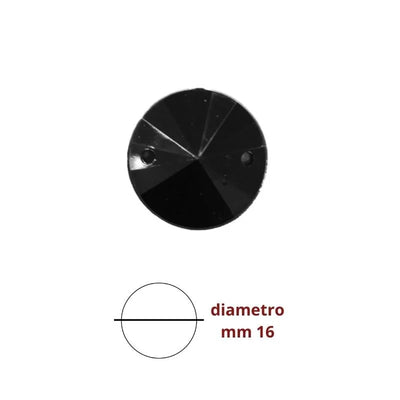 Pietra acrilica da cucire articolo Tondo/16 pezzi 20