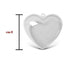 Transparent plastic heart h 8 cm item 2005/80