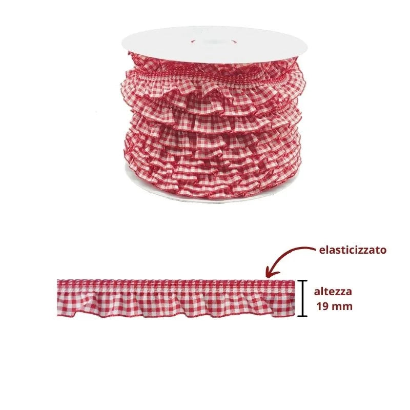 Elastic pleated trimmings h mm 19 item 1824 meters 25