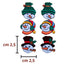 Iron-on Christmas fabric applique item AP10466 6 pieces
