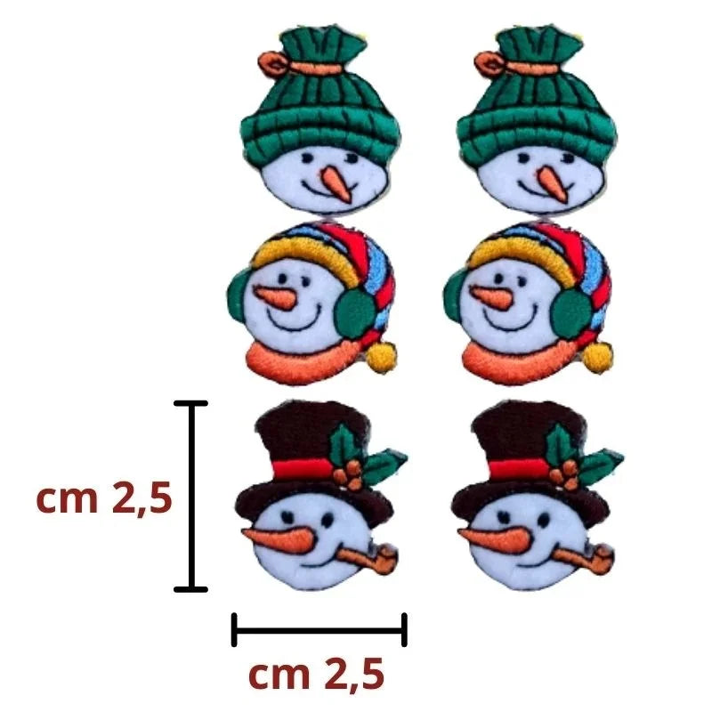 Iron-on Christmas fabric applique item AP10466 6 pieces