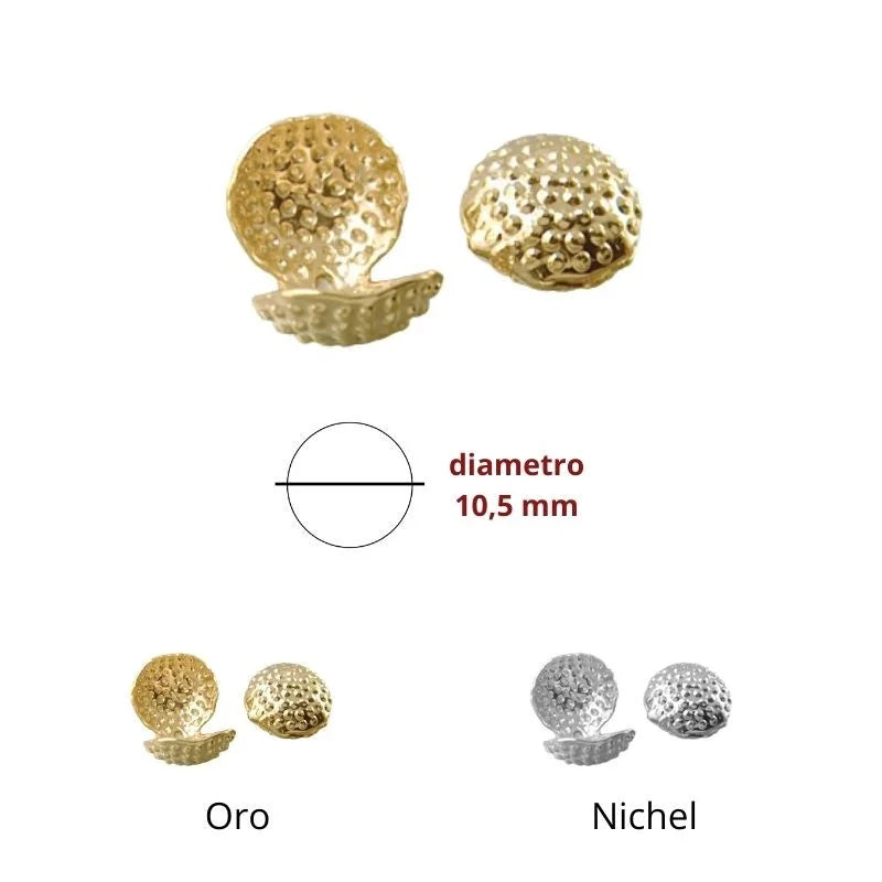 Metal cup shell ø 10.5 mm item FF014 100 pieces