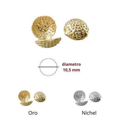 Metal cup shell ø 10.5 mm item FF014 100 pieces