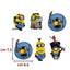Minions fabric iron-on application, 6 pieces