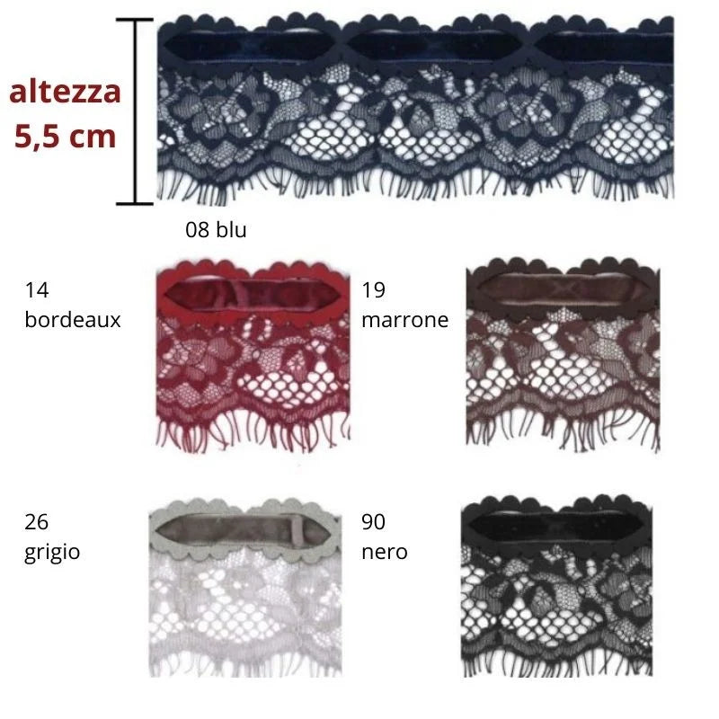 Lace and velvet trimmings item PS00065 5 meters