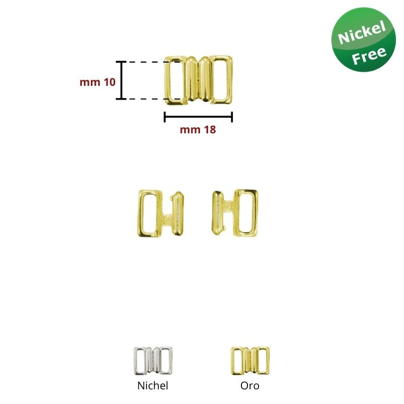 Metal swimsuit hook, 1 cm pitch, item 16616
 couples 12