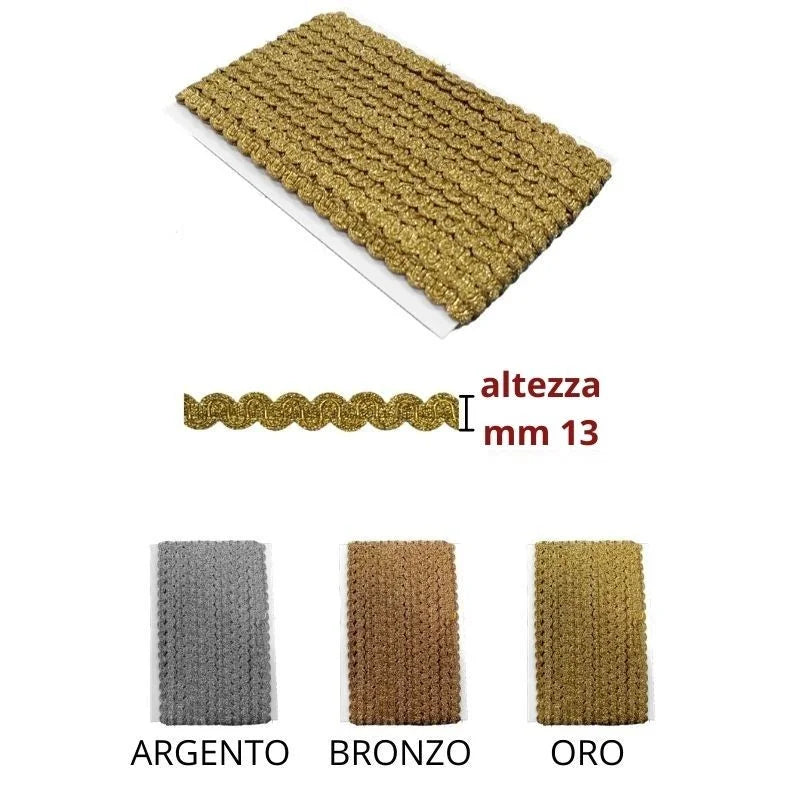 Agremano lamé trimmings h mm 13 item 5210 20 meters