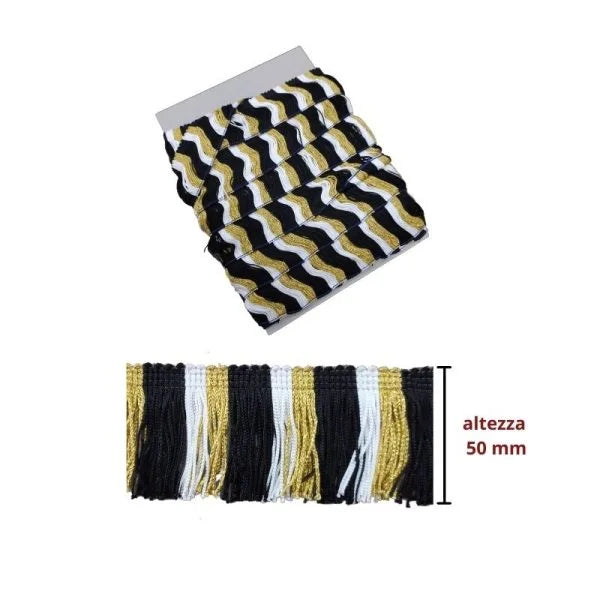 Frangia multicolor h cm 5 lurex  articolo 40318 metri 10