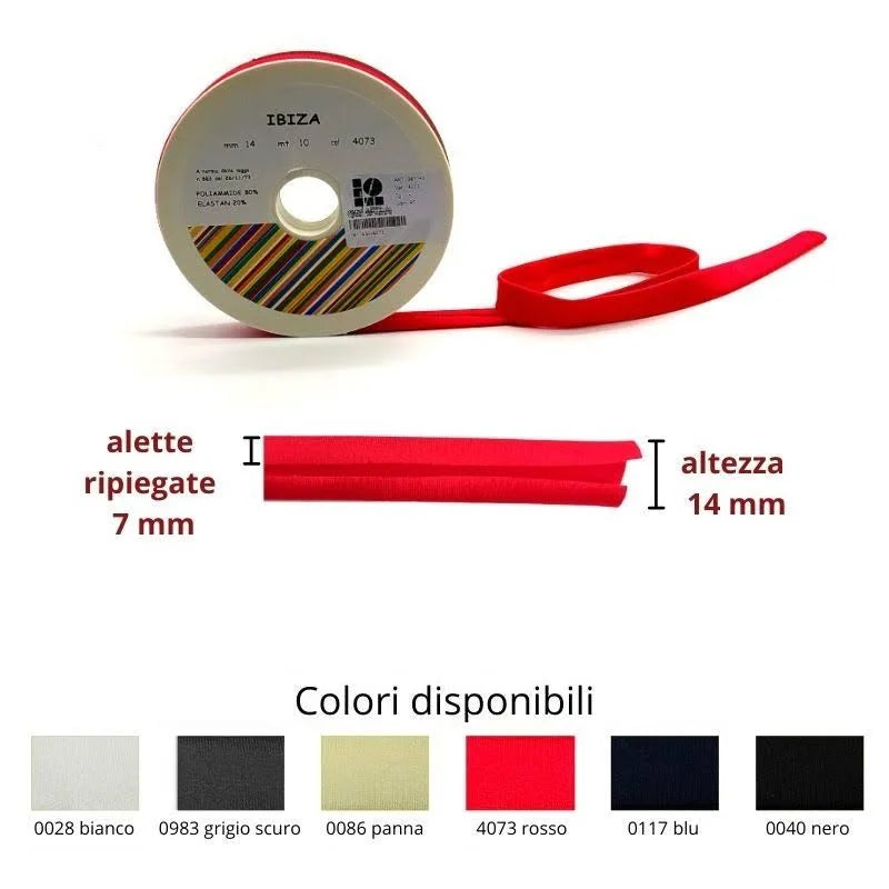Sbieco lycra opaca h mm 14/7/7 articolo Ibiza metri 10