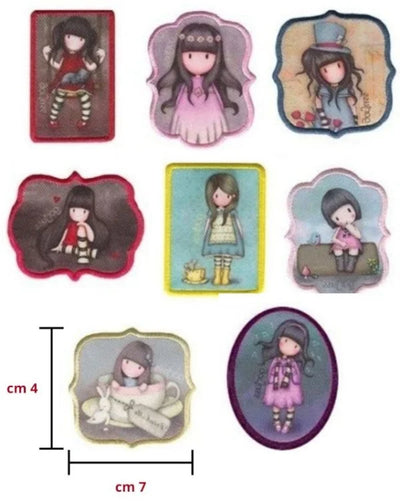 Gorjuss Santoro Iron-on Fabric Application Item 3463 8 Pieces