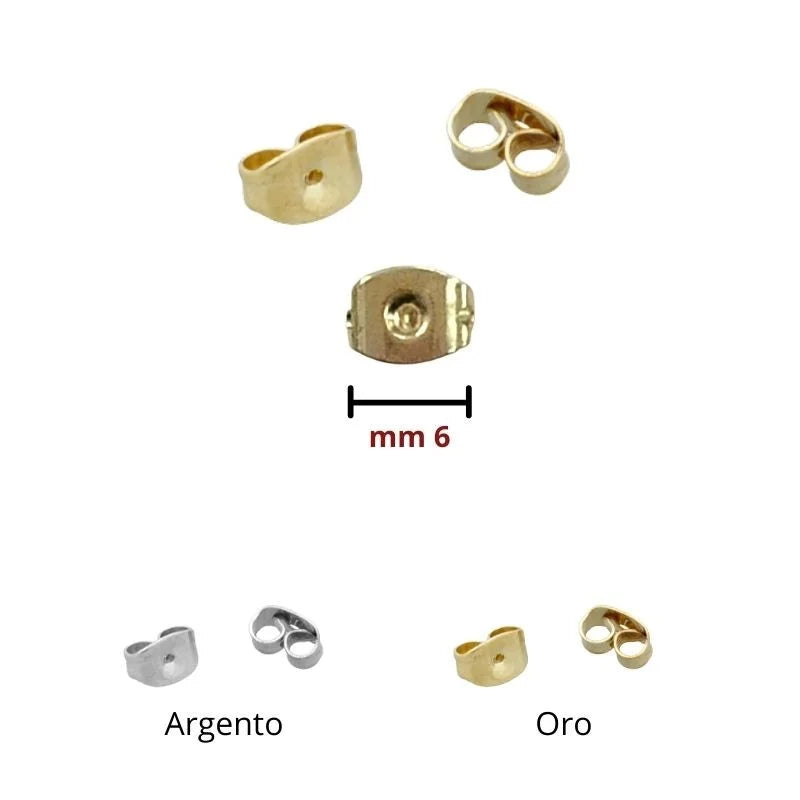 Earring backs 6mm item FF270 100 pieces