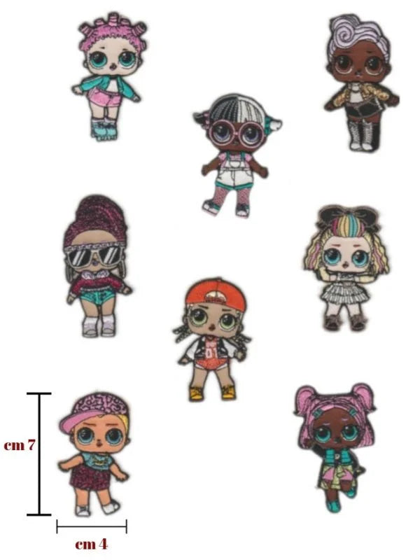 Lol Surprise Iron-on Fabric Applique Item HK43483 8 Pieces