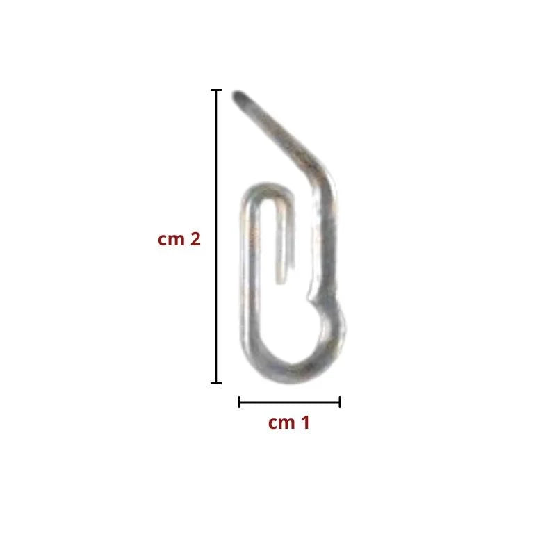 Ganci per tenda a proboscide trasparente lunghezza cm 2 articolo ARG688C pezzi 1000
