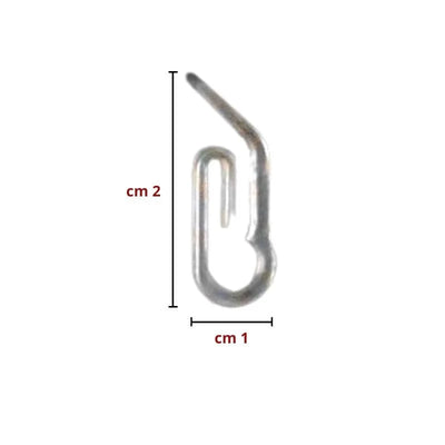 Transparent curtain hooks with a 2cm length, item ARG688C, 1000 pieces