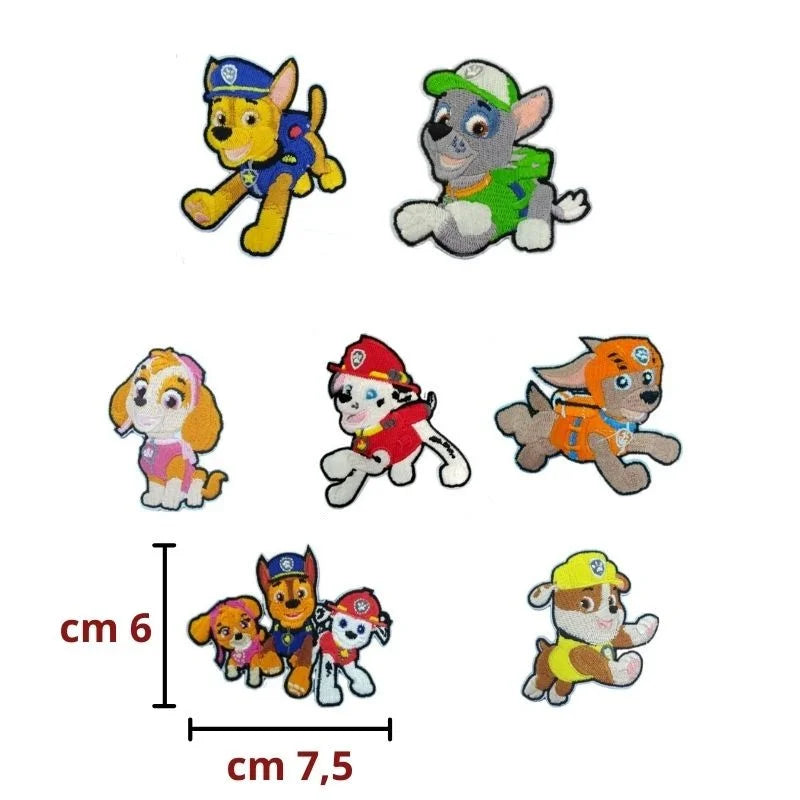 Paw Patrol fabric adhesive and iron-on application
 pieces 7