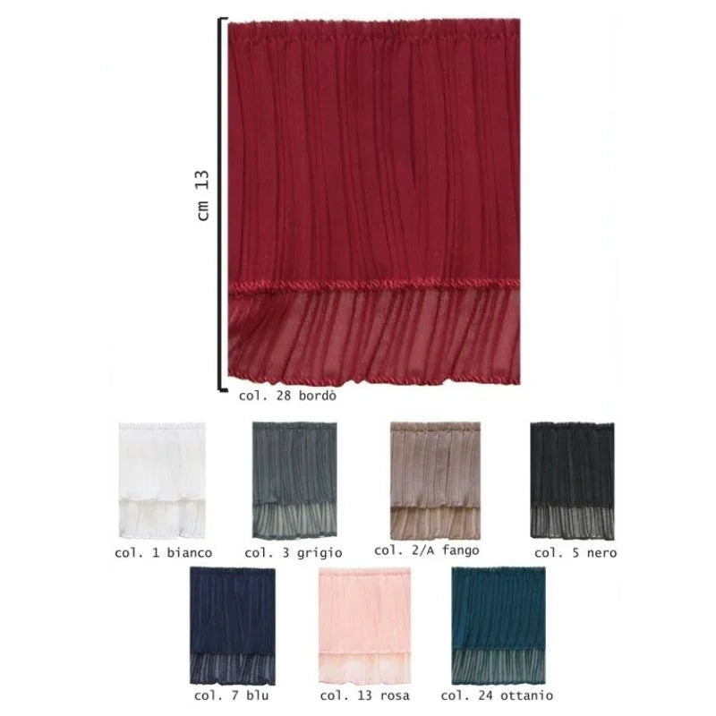 Pleated organza fashion trimmings h 13 cm art 516 9 meters