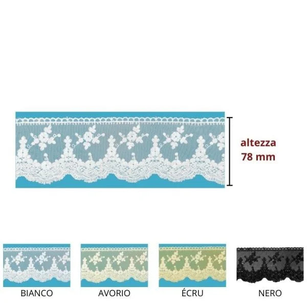 100% polyester tulle lace h 7.8 cm item 60133 10 meters