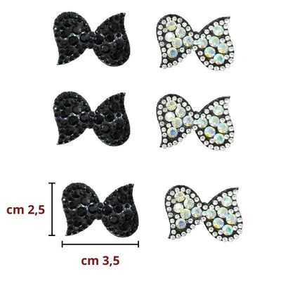 Iron-on application with rhinestones item APL00288 6 pieces