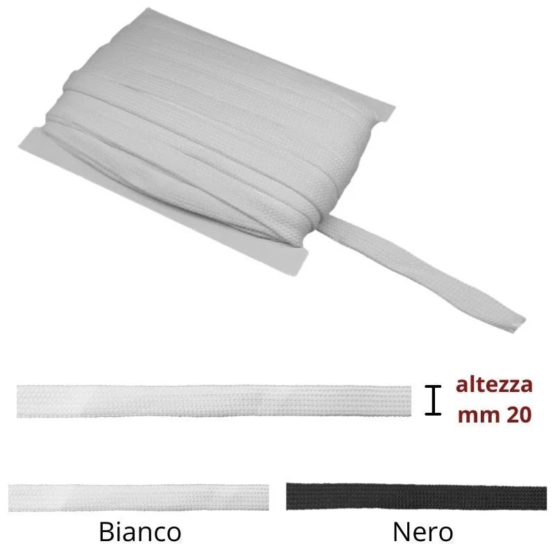 Flat braided lace h 20 mm item 4063 25 meters