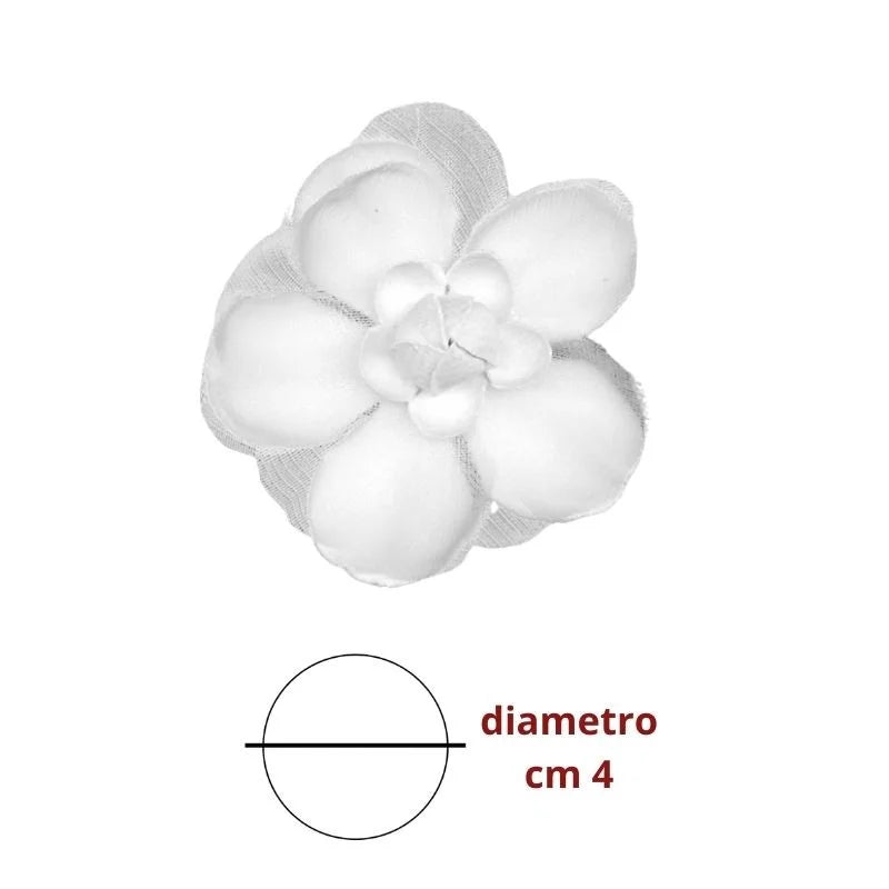 Cotton and organza flower sewing application