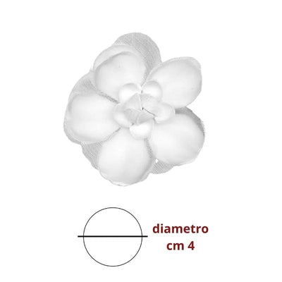 Cotton and organza flower sewing application