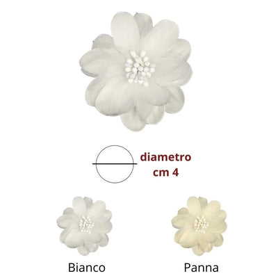 Cotton and organza flower sewing application