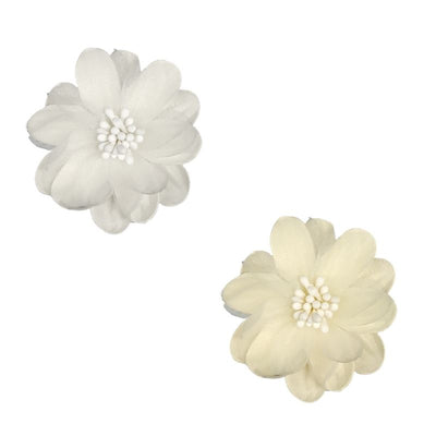 Applicazione da cucire fiorellino in cotone e organza