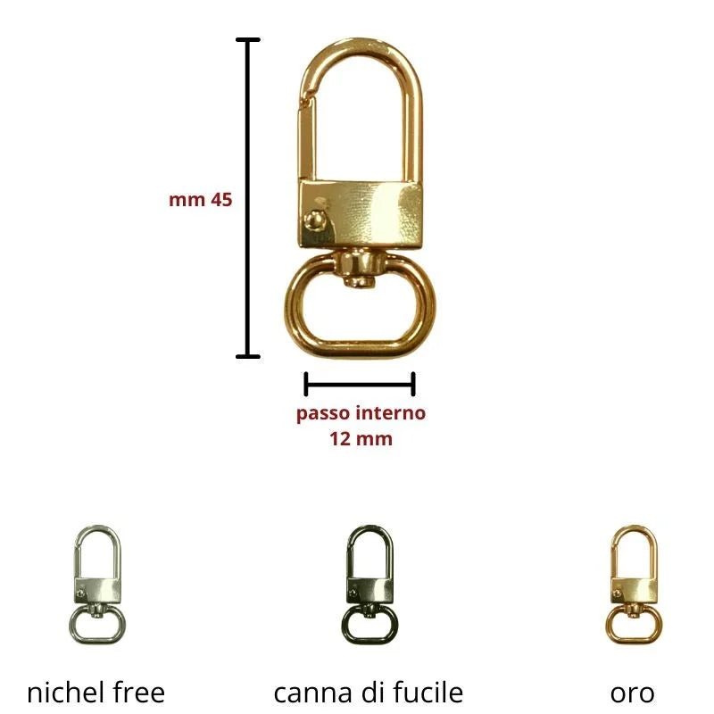 Moschettone passo interno mm 18 articolo 178