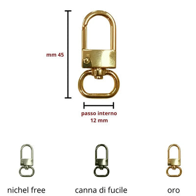 Carabiner with internal pitch 18 mm, item 178