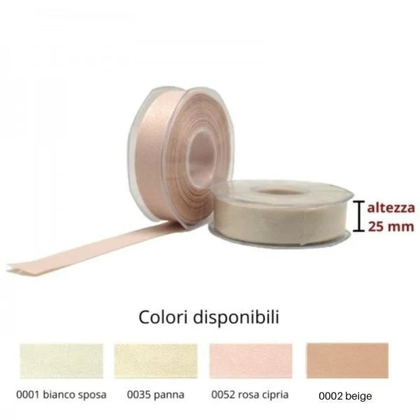 Sablé satin ribbon h 25 mm item D13/25 25 meters