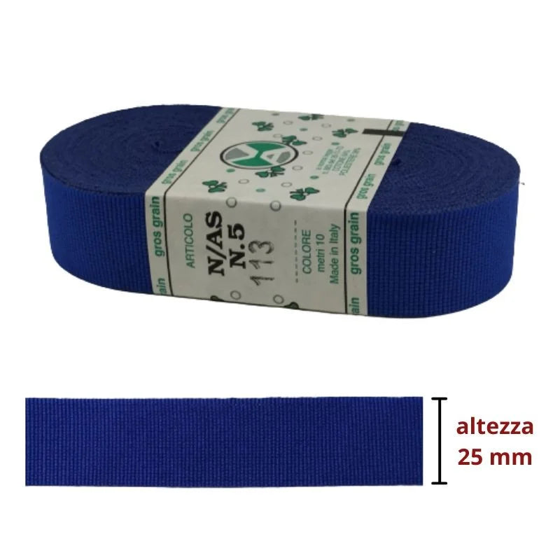 Gros canetè n 5 h 2,5 cm cotone articolo N/AS5 metri 10