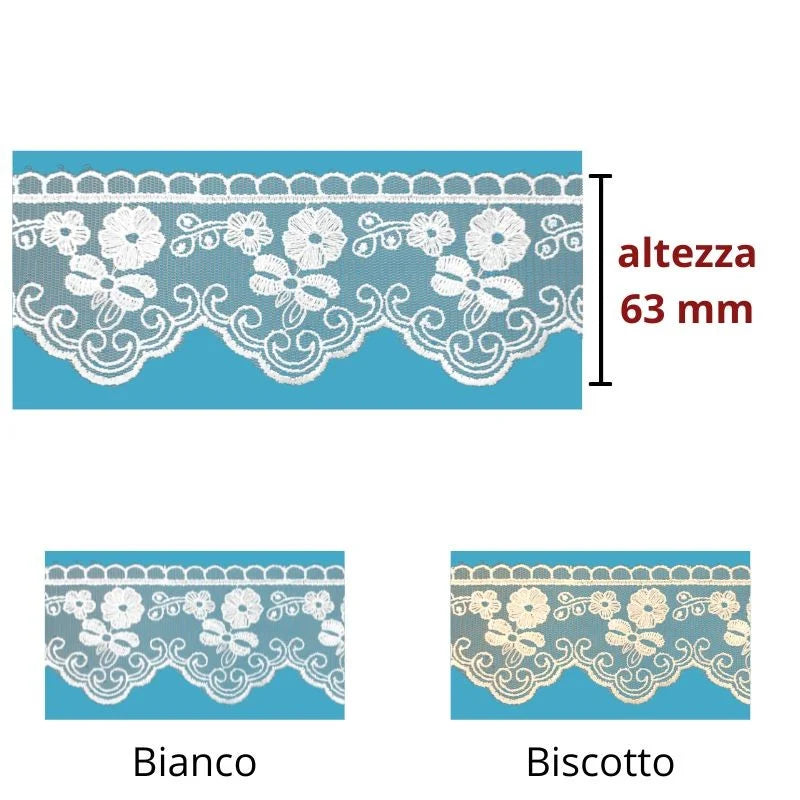 100% polyester tulle lace h 6.3 cm item 60111 10 meters