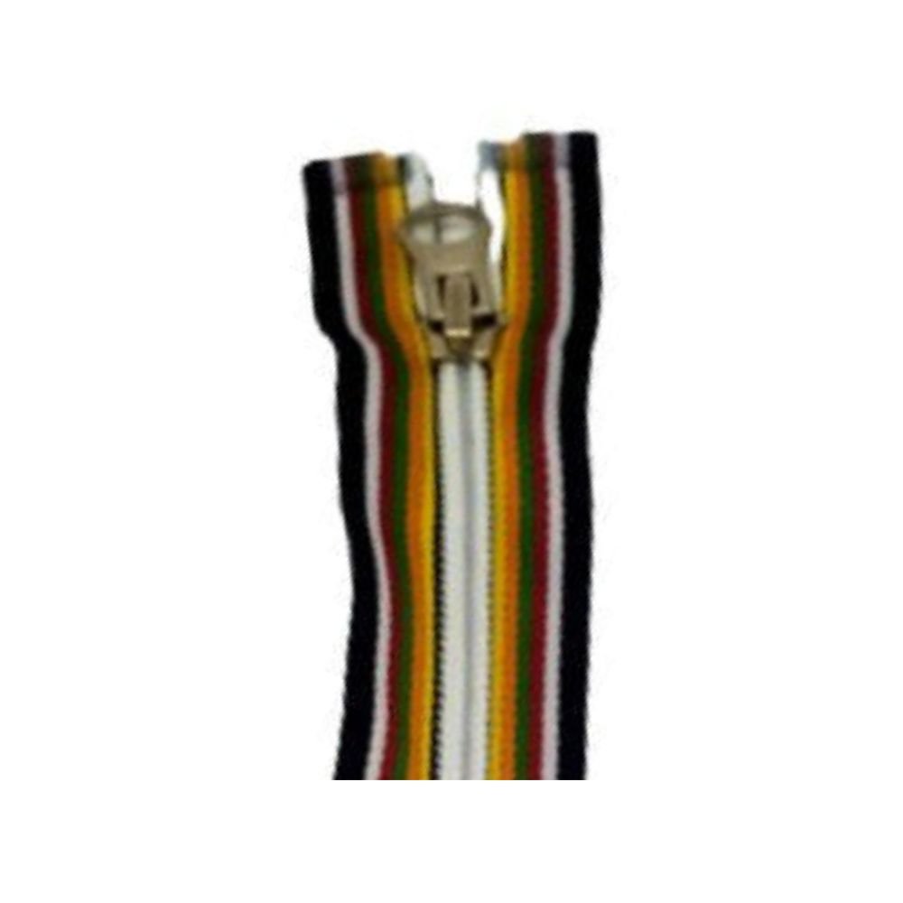 Cerniera lampo multicolor spirale catena 6 mm divisibile cm 80