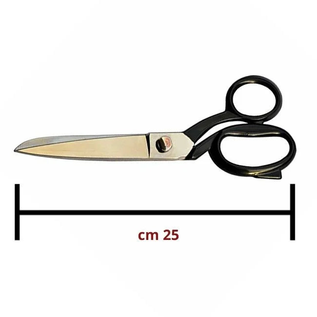 Scissors with black handle No. 10, length 25 cm, item 73610