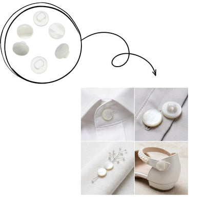 Bottone a perla in plastica diametro mm 10 pezzi 24