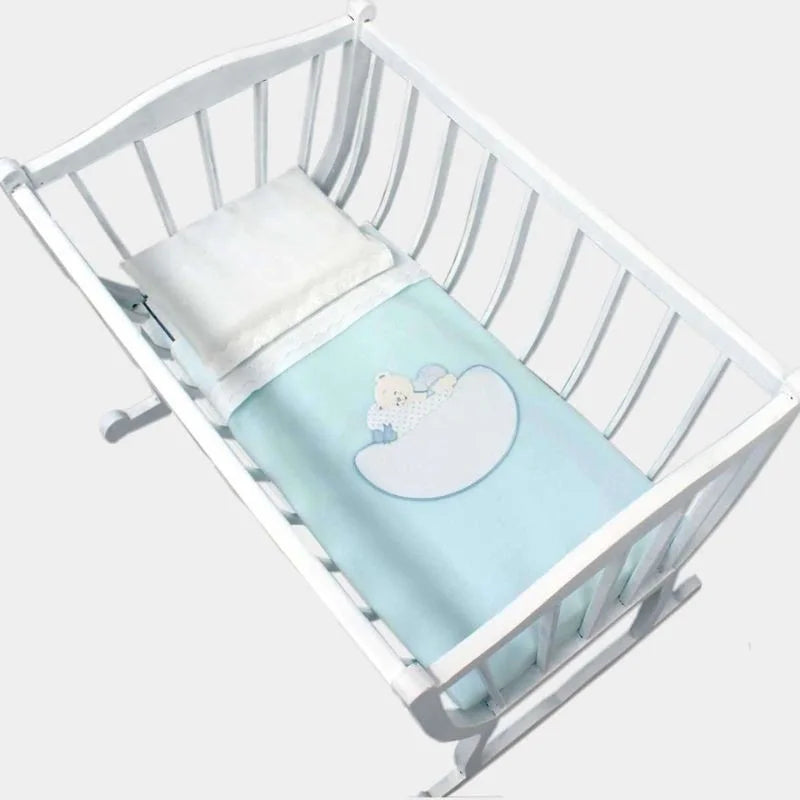 Fleece crib blanket with Aida insert, item LE00560
