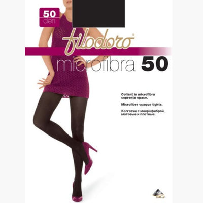 Collant donna (2-4) microfibra 50 den opaco Filodoro paia 6