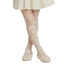 Collant moda effetto pizzo floreal bimba paia 4