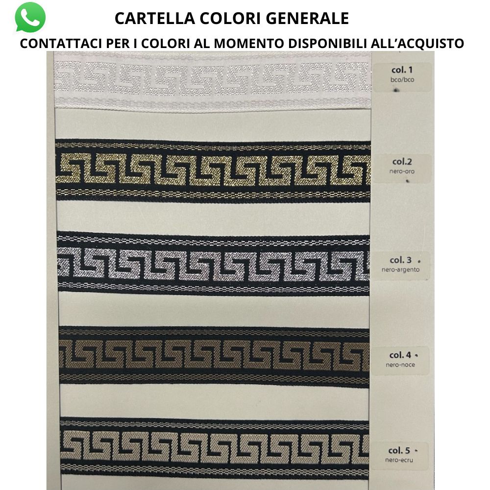 Nastro jacquard motivo Greca H mm 30 articolo 7747-30 metri 10