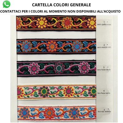Nastro jacquard motivo Floreale multicolor H mm 30 articolo 680 metri 10