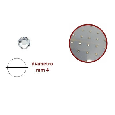 Foglio strass termoadesivo diametro mm 4 pezzi 320