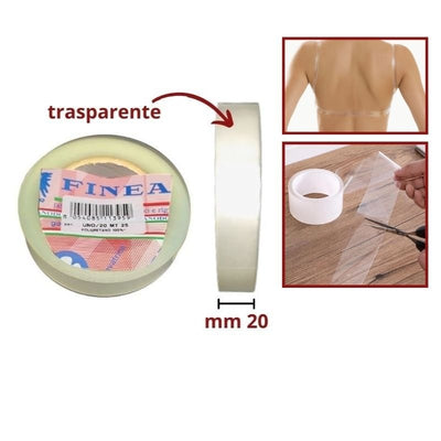 Transparent silicone tape h mm 20 item one/20 meters 25